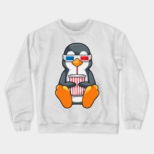 Penguin Cinema Glasses Drinking cup Crewneck Sweatshirt